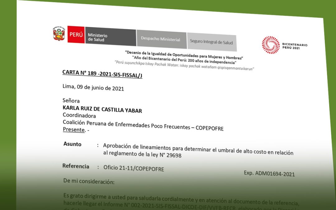 Se necesita con urgencia que se cumpla la ley que declara de interés nacional y preferente la atención de pacientes con enfermedades raras en el Perú