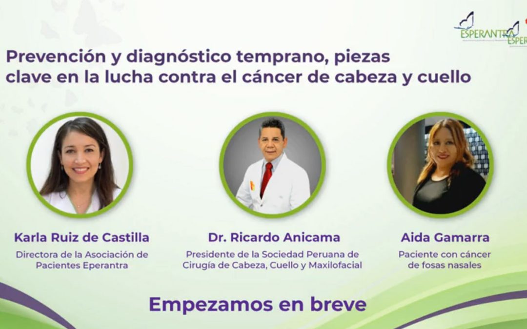 ¡CHARLA EN VIVO DESDE NUESTRO FB! HABLAREMOS SOBRE CÁNCER DE CABEZA Y CUELLO